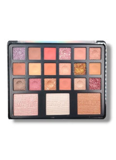 Black Pink Black Bank Eye Shadow Set 18 Colors + 3 Color Highlighter Shimmer  - Image 2