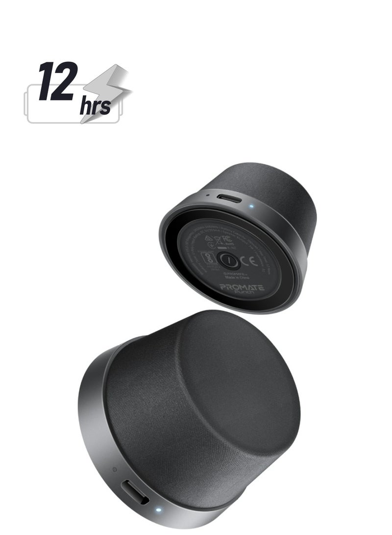PROMATE Punch MagSafe Bluetooth Speaker, Magnetic Base 3W True Wireless Portable Speaker With HD Sound, 40Mm Dynamic Drivers, Long-Lasting 12H Playtime,  BT V5.3 For iPhone 17/17 Pro Max, Samsung S26 Ultra, Black Black - Image 1