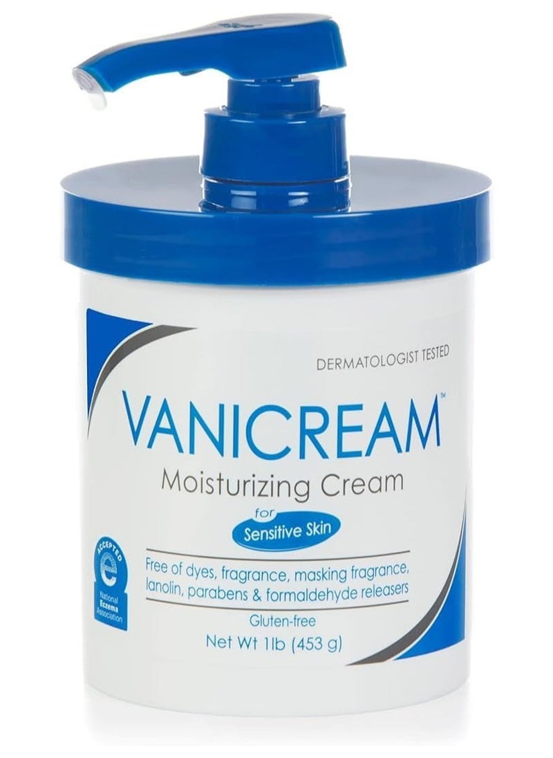 Vanicream Moisturizing Skin Cream with Pump Dispenser - 16 fl oz (1 lb) - Moisturizer Formulated Without Common Irritants for Those with Sensitive Skin  - Image 1