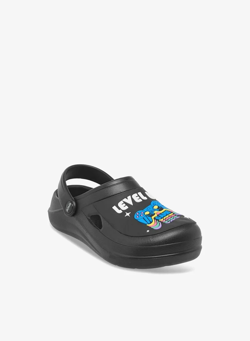 Aqua Boys Game Embossed Clogs