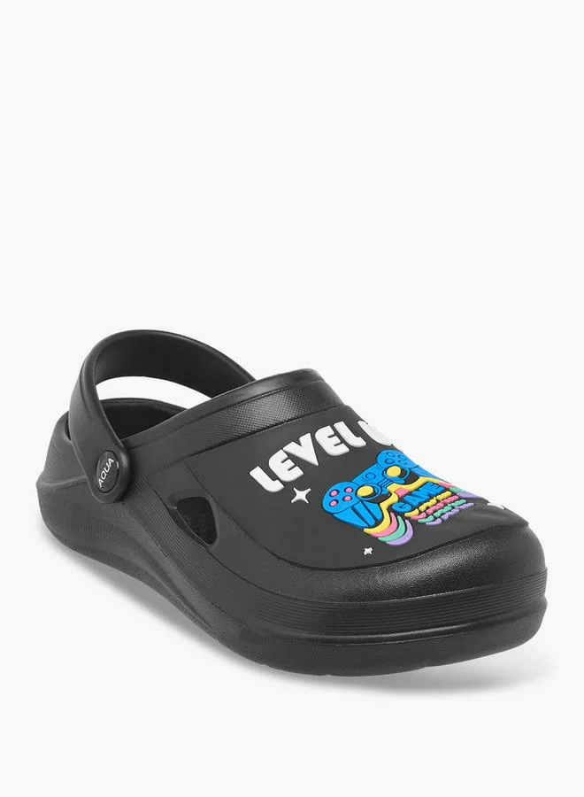 Aqua Boys Game Embossed Clogs
