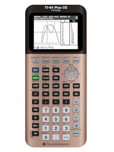 Texas Instruments TI84 Plus CE Color Graphing Calculator Rose Gold Metallic - Image 1
