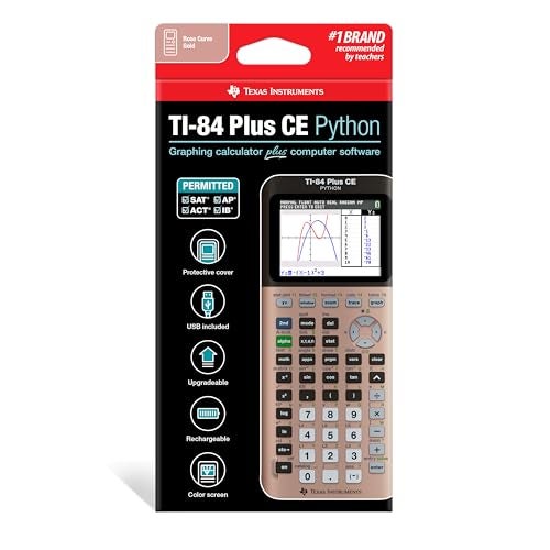 Texas Instruments TI84 Plus CE Color Graphing Calculator Rose Gold Metallic - Image 3