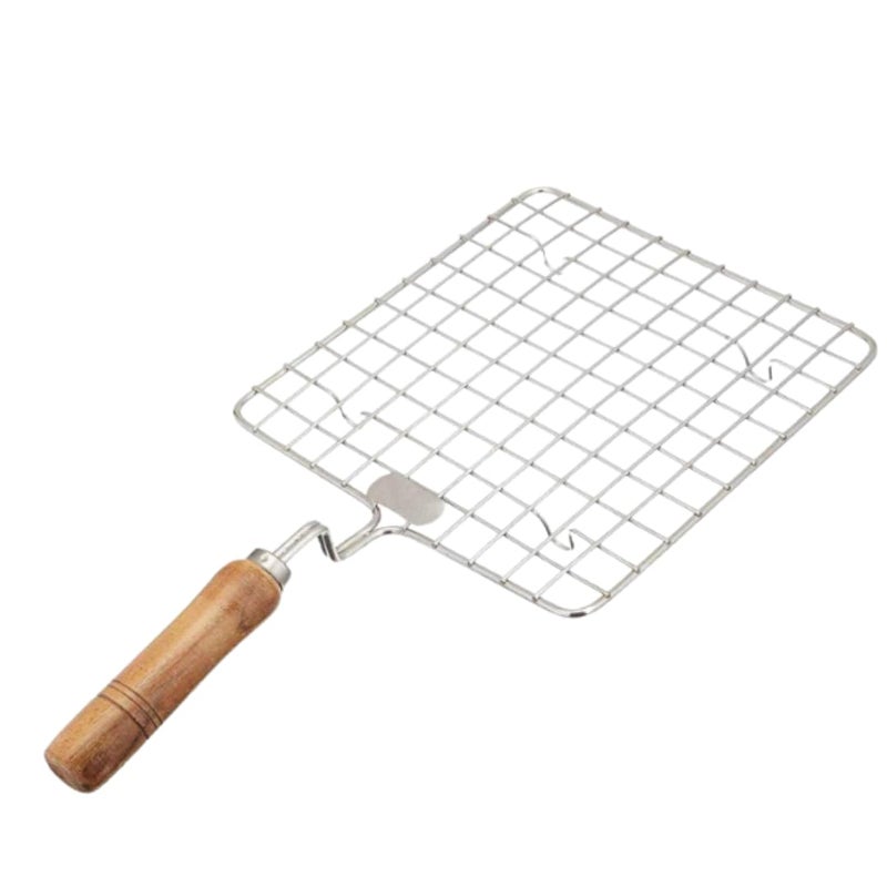 VK Stores Stainless Steel Barbecue Jali Wire Roaster Square Grill Papad Roaster with Lighter Pack of 2 for BBQ Cooking - Image 4