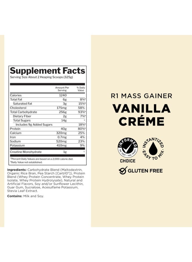 رول 1، ماس جينر، 40 غرام بروتين، نكهة فانيلا كريم، 11.46 رطل (حوالي 5.2 كجم)، 16 حصة - Image 2