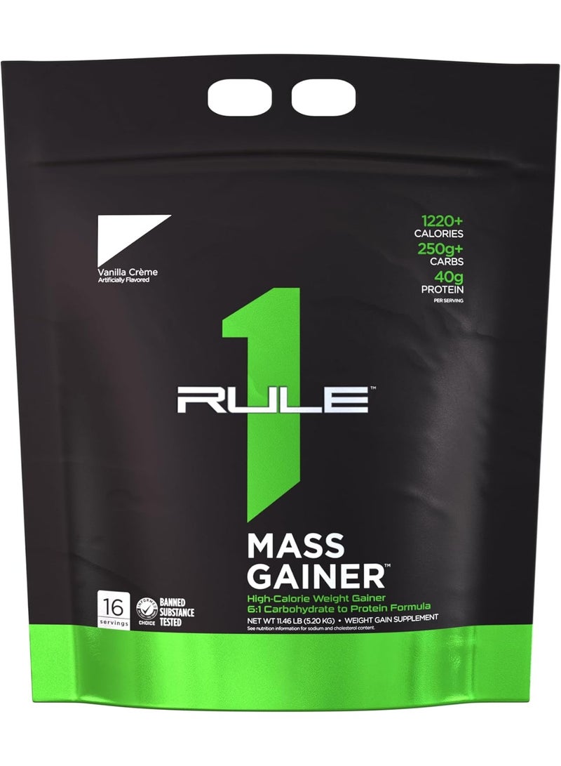 رول 1، ماس جينر، 40 غرام بروتين، نكهة فانيلا كريم، 11.46 رطل (حوالي 5.2 كجم)، 16 حصة - Image 1