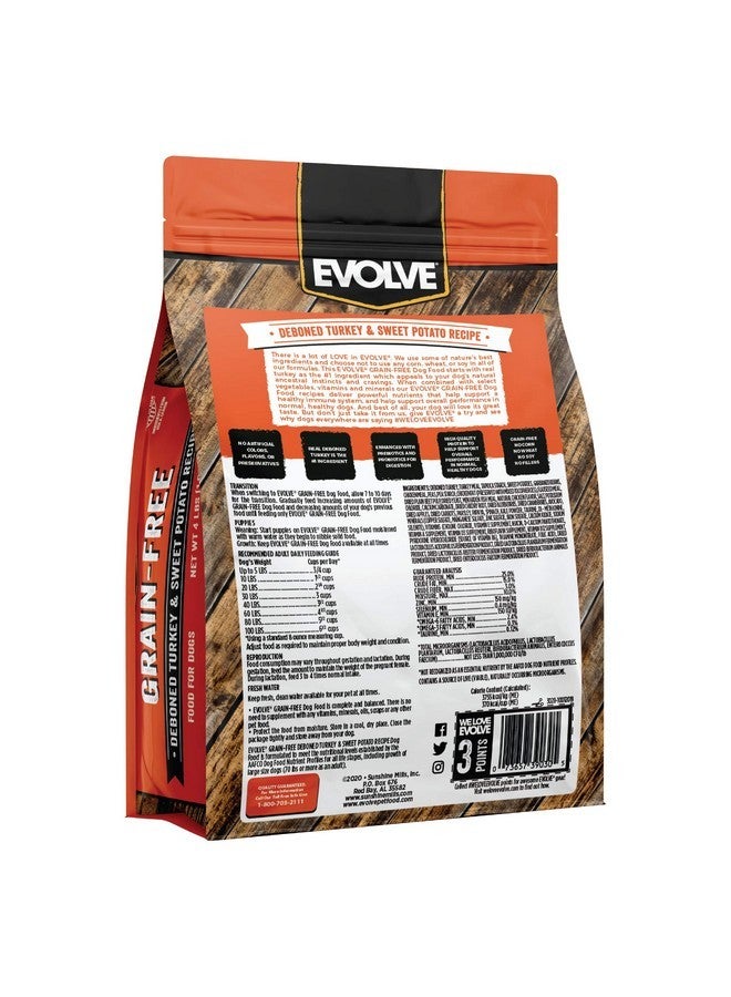Evolve Grain Free Deboned Turkey & Sweet Potato Recipe Dog Food, 4 lb. - Image 2