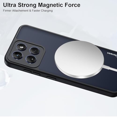 KARWAN Tough Shockproof Armor Back Case Cover Compatible with Motorola Edge 60 with 360 Degree Rotation Magnetic Attraction Ring Holder Heavy Duty Rugged Cover with Magnetic MagEase Wireless Charging - Image 5