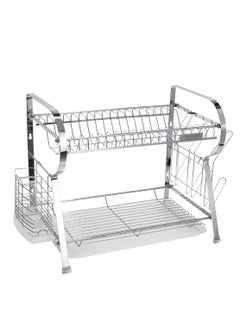 Homeway Premium 2-Tier Dish Rack with Drip Tray – Durable and Rust-Resistant Dish Organizer  - Image 1