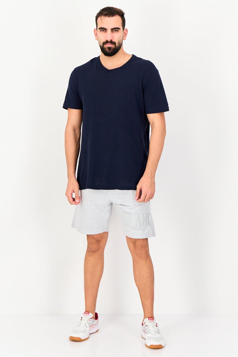 Blank Essentials Men Brand Logo Basic Shorts, Grey - Image 2