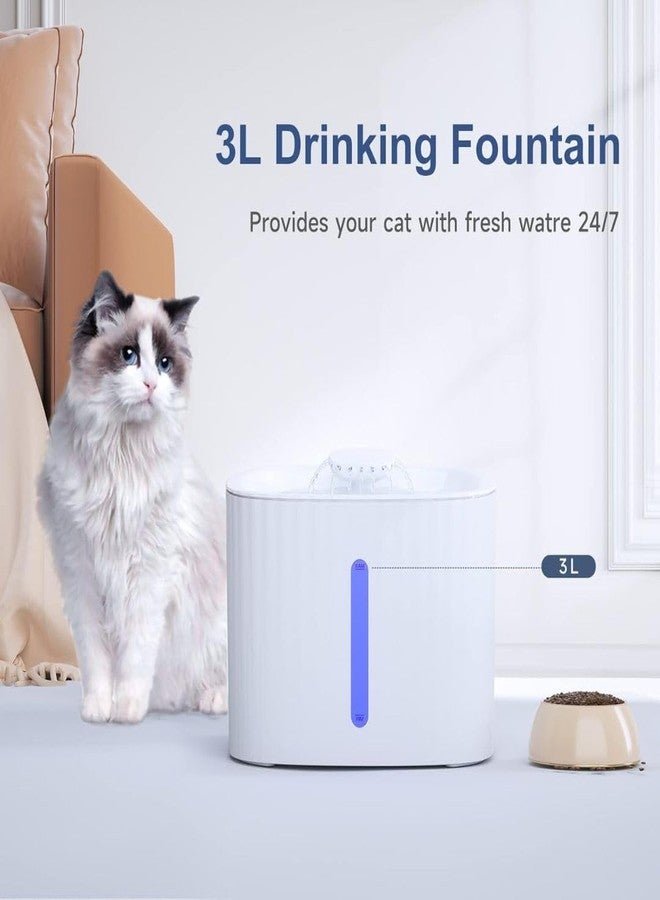 PET FUN Pet Drinking Water Fountain for Cats and Dogs | Automatic LED Light Water Feeding Dispenser Bowl with Triple Filtration System | Quiet & Energy-efficient Pump (Multicolour, 3 Litter) - Image 2