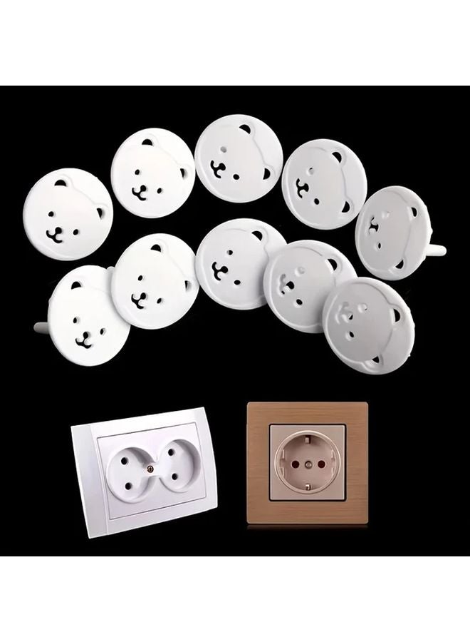 10pcs Cute Panda Power Socket Covers Safety Plug Guards Anti Electric Shock Protection - Image 3