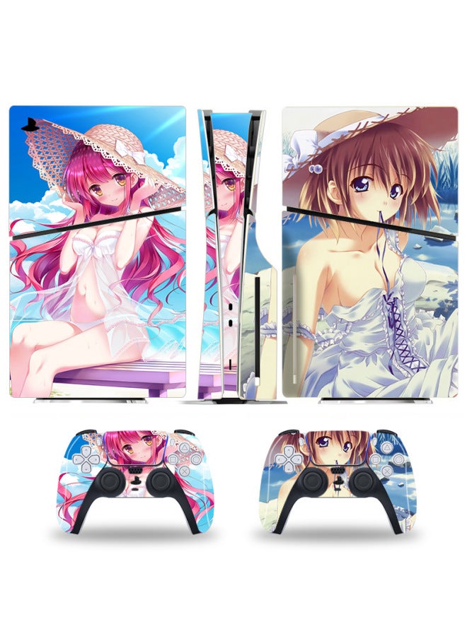 Loquat PS5slim Optical Drive Version PS5SLIM Digital Version Pain Sticker PlayStation5 Game Machine Frosted Handle Sticker-Color:Ps5slim Optical Drive--08 - Image 5