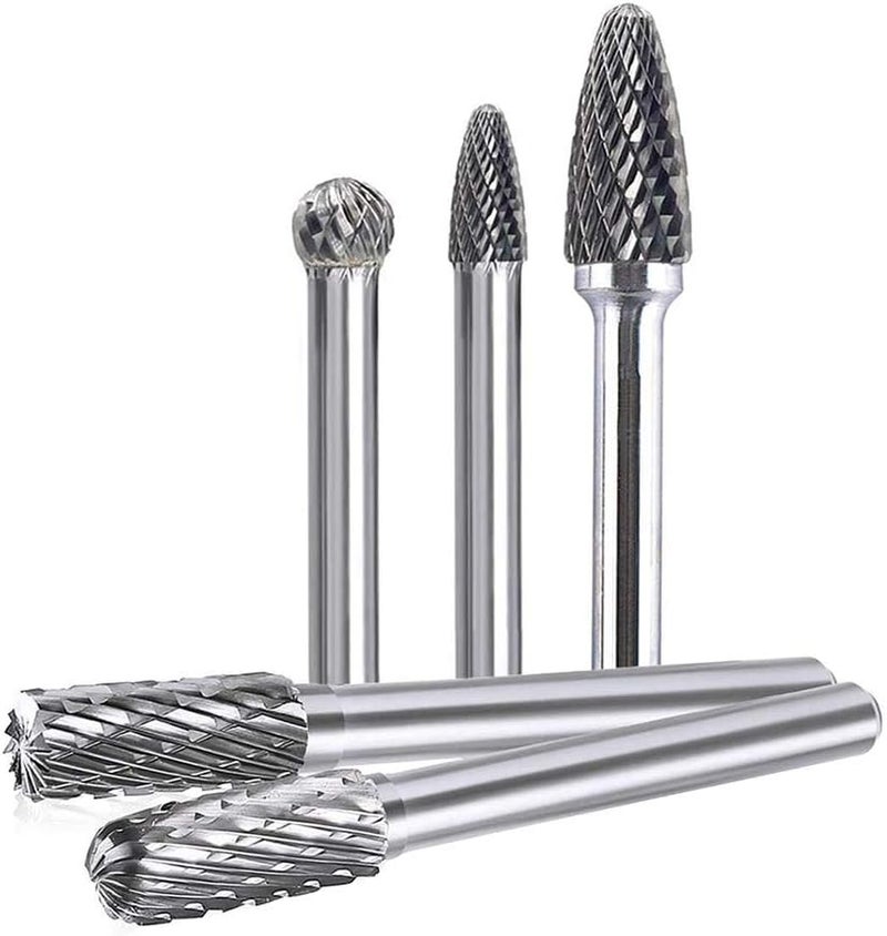 Eyech مجموعة 10 قطع من قواطع التنجستين كاربيد 14 شفة مزدوجة القطع لمجموعة قواطع دوارة لقطع المعادن والخشب والنحت والتلميع والنقش - Image 4