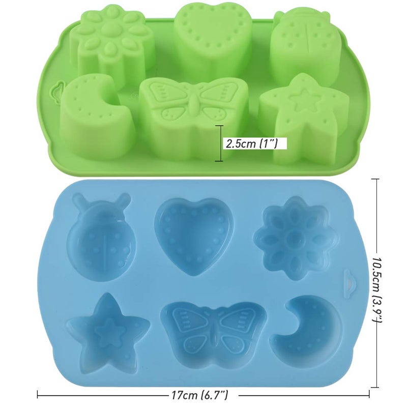 Newk Insects Silicone Candy Mold  4 Packs 6- Cavity Animal Butterfly Moon Star 3D Bakeware Mold  Nonstick Food Grade Mold For Candies  Chocolate  Ice Cube  Resin Craft - Image 2