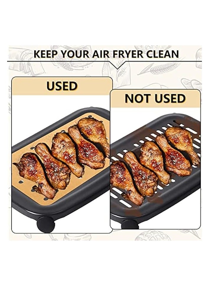 erorex Foodi Dual Air Fryer Accessory Set - 100-Piece Kit with Non-Stick Parchment Paper Liners for Ninja DZ201 Foodi 6-in-1 8-qt. - Image 2