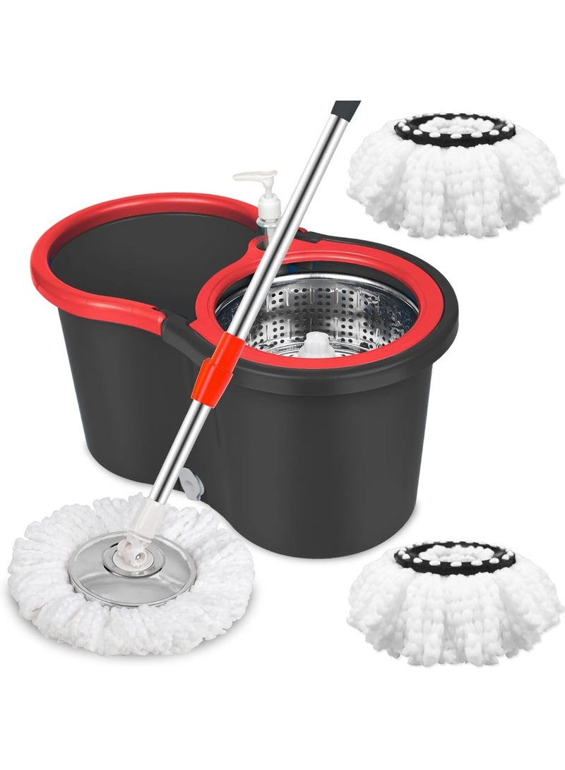 VELVETCOVE Spin Mop & Bucket Cleaning System – 360° Rotating Mop with Microfiber Head, Hands-Free Wringing, Durable Floor Cleaning Set for Home, Kitchen & Bathroom - Image 1