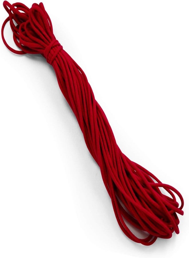 Expo International Trims by The Yard 1/8" Soft Knit Elastic Band, Premium Material, Durable Knitted Elastic Cord for Sewing, Easy to Use, Versatile Sewing Supplies, 10-Yard Cut, Red - Image 1