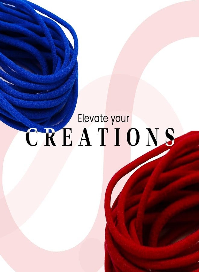 Expo International Trims by The Yard 1/8" Soft Knit Elastic Band, Premium Material, Durable Knitted Elastic Cord for Sewing, Easy to Use, Versatile Sewing Supplies, 10-Yard Cut, Red - Image 2