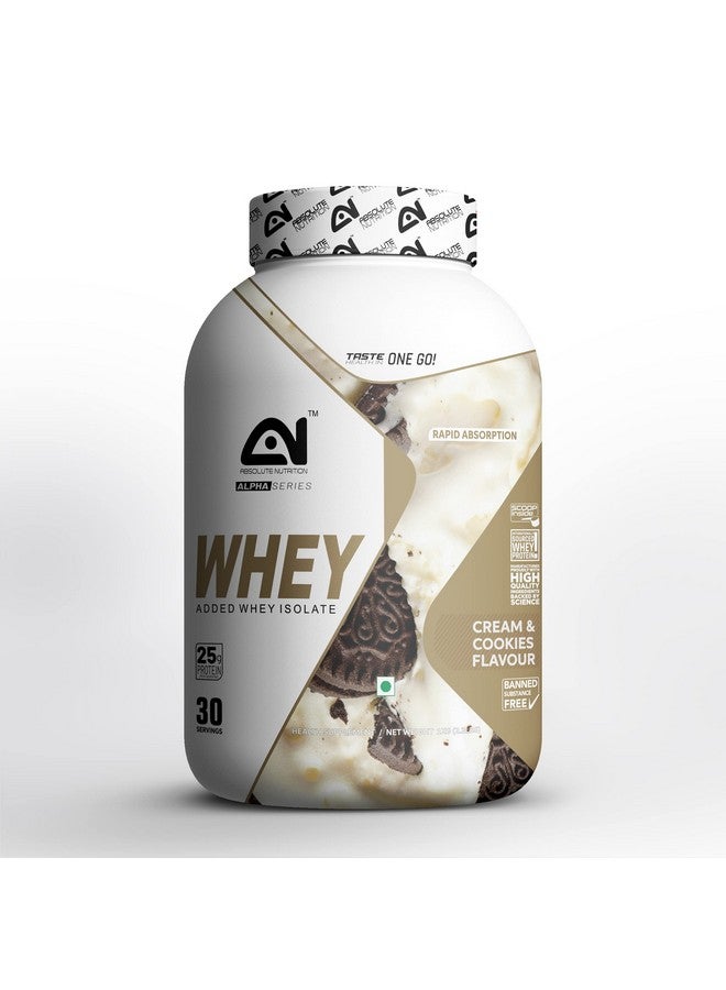 Absolute Nutrition مكمل بروتين مصل اللبن بنكهة الكريمة والبسكويت 1 كجم - Image 1