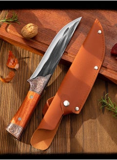 Sharp High Carbon Stainless Steel Boning Knife Meat Cutter Bone Razor Kitchen Knife With Leather Case Stainless Steel 180x40 mm
Orange