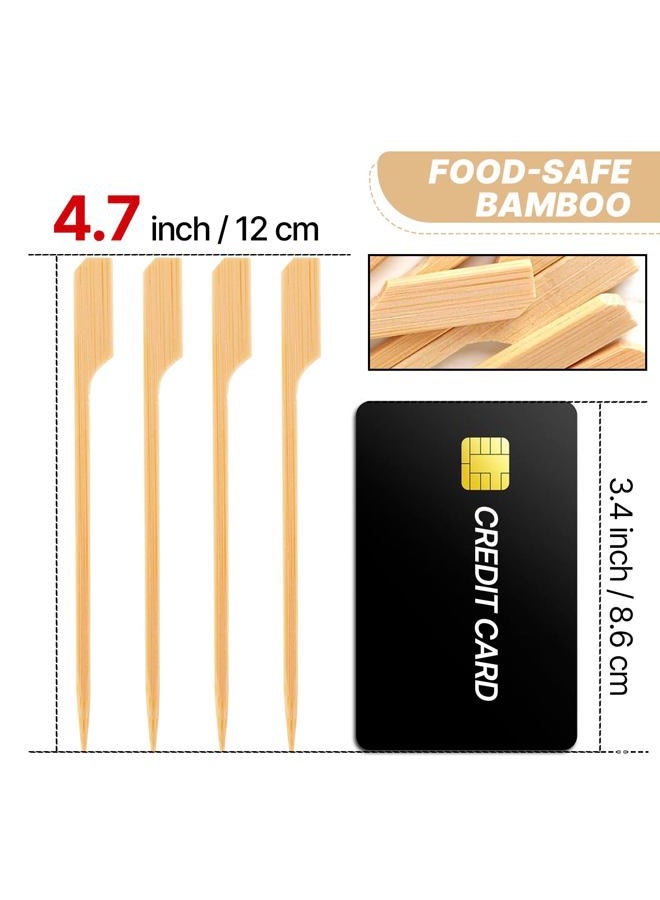 PuTwo Partywoo Cocktail Picks 4.7 Inch 500pcs Bamboo Fancy Skewers Toothpicks for Appetizers Food Drink Fruit Sandwich BBQ Charcuterie Boards Accessories Birthday Graduation Wedding Cocktail Party Supplies - Image 2