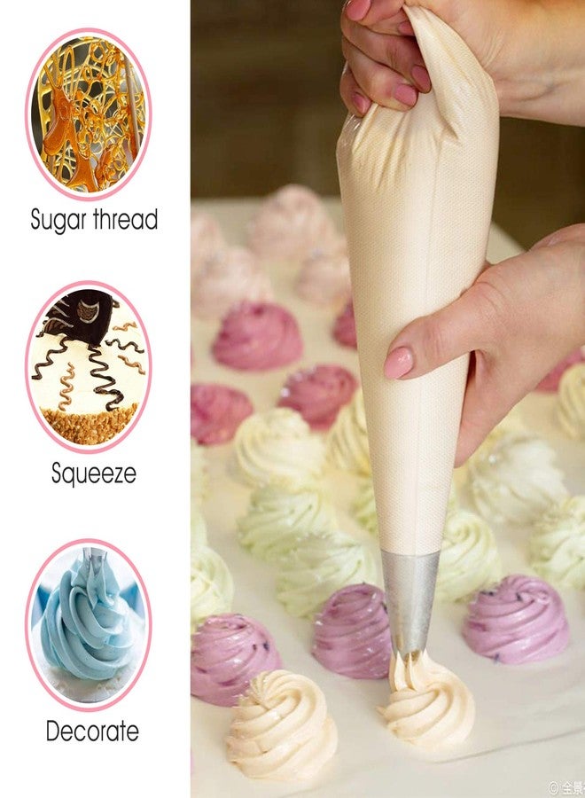 VolksRose 100Pcs Disposable Piping Bags, 18 inch Anti Burst and Non-Slip Pastry Bags, Thicken Cake Decorating Bags Icing Piping Bags for Cake Cupcakes Cookies Frosting, White - Image 5