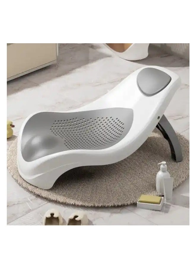 Generic - A bath seat for children aged 6 months and above, made of child-safe silicone from Mums Planet, a bathtub for sitting children, an open design bath seat for children aged 6-12 months, a small non-slip bath seat, a small bath seat for children - Image 1