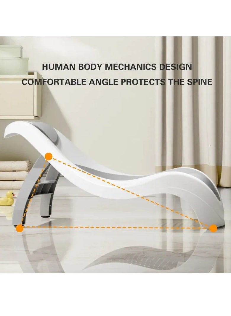 Generic - A bath seat for children aged 6 months and above, made of child-safe silicone from Mums Planet, a bathtub for sitting children, an open design bath seat for children aged 6-12 months, a small non-slip bath seat, a small bath seat for children - Image 1