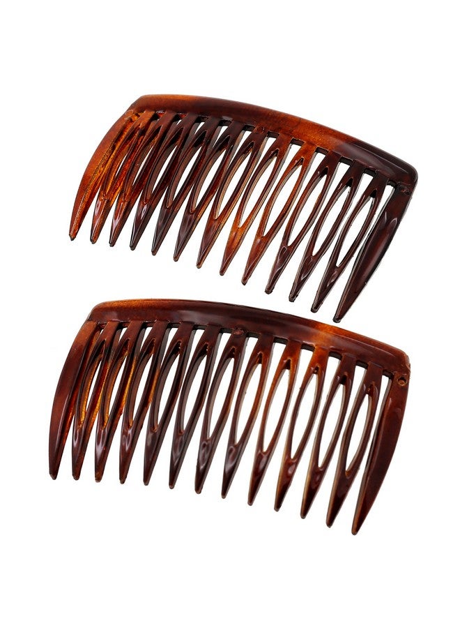 Camila Paris AD825/2 French Hair Side Comb, Small, Curved Tortoise Shell French Twist Hair Combs Decorative, Strong Hold Hair Clips for Women Bun Chignon Up-Do Girls Hair Accessories, Made in France - Image 1