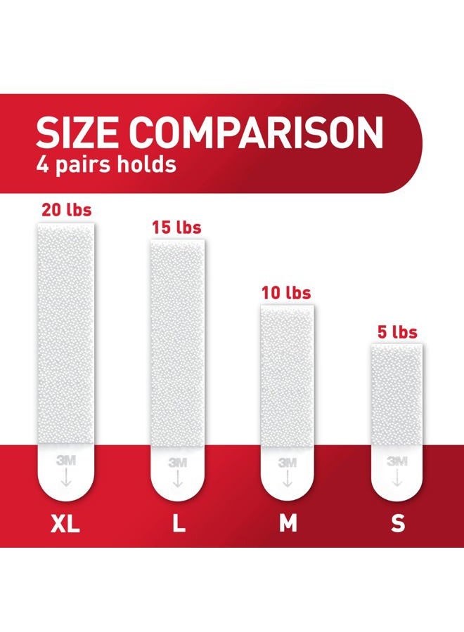 Command 20 lb XL Heavyweight Picture Hanging Strips 16 Pairs (32 Command Strips), Damage-Free Hanging Picture Hangers, Heavy Duty Wall Hanging Strips for Home Decor, White Adhesive Strips - Image 5
