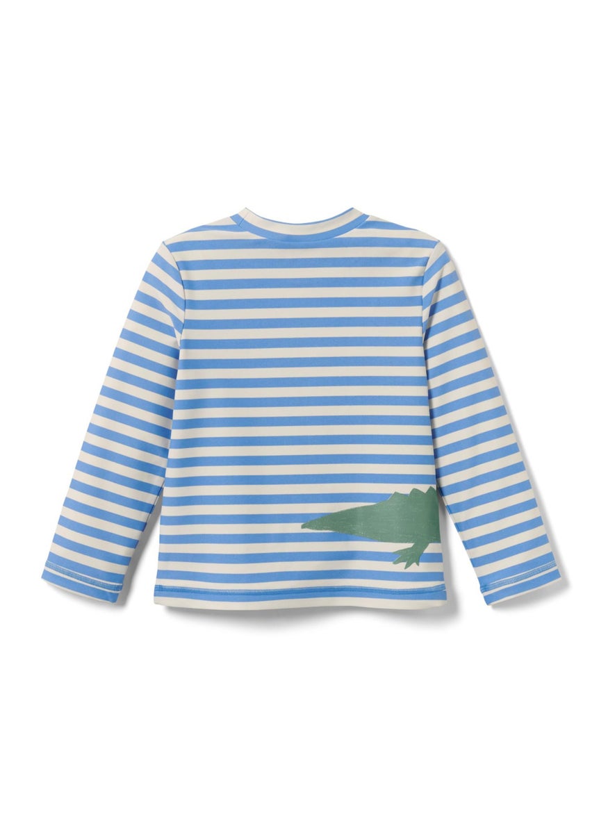 Tchibo Toddlers Boys 2 Pcs Stripe Top And Bottom Set, Blue  - Image 3