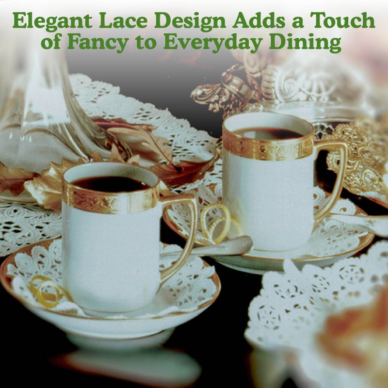 Regency Wraps Regency Wraps Paper Lace Doilies  4''  8''  10'' Round Pack of 36 (Combo) for Decorative Table Display of Cakes  Desserts  Appetizers for Weddings and Parties  White  - Image 4