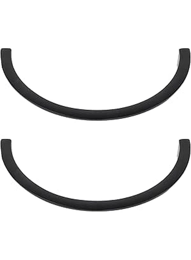 Matte Black Aluminum Alloy Cabinet Handles 160mm Hole Center Semi Circle Drawer Pulls 2pcs - Image 1