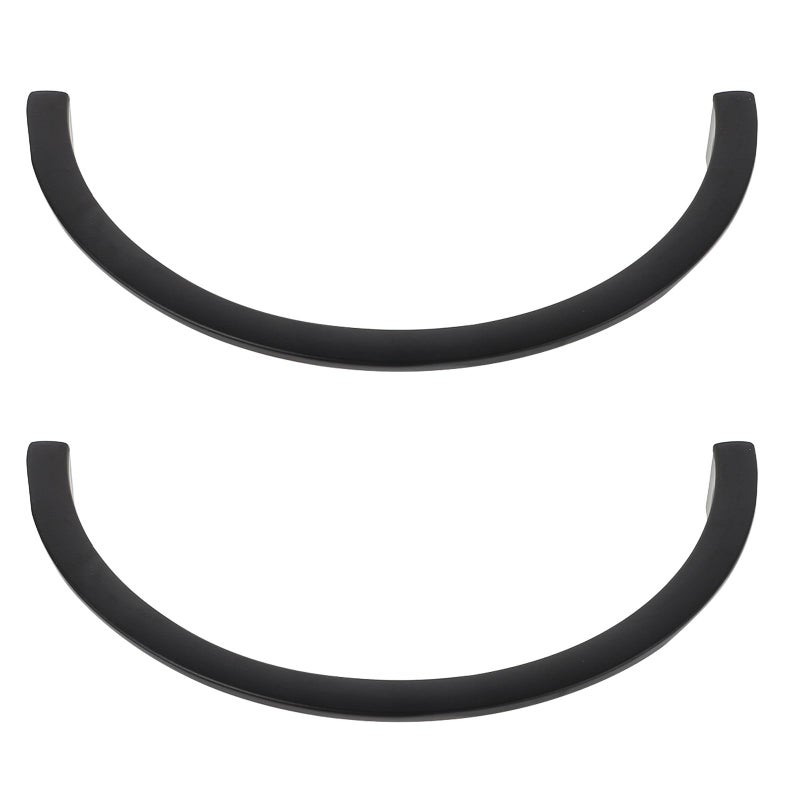 Matte Black Aluminum Alloy Cabinet Handles 160mm Hole Center Semi Circle Drawer Pulls 2pcs - Image 2