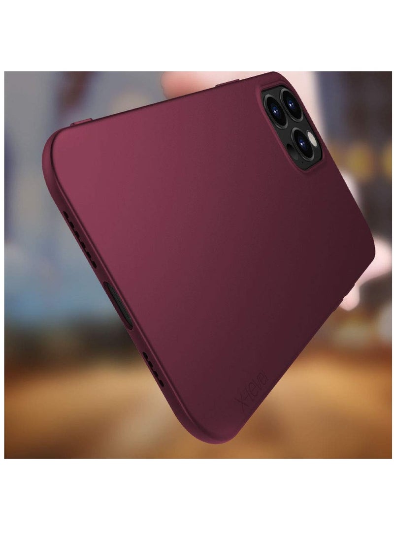 إكس ليفيل حافظة لهاتف آيفون 12 وآيفون 12 برو رفيعة للغاية وناعمة ومرنة من مادة البولي يوريثان الحراري غير اللامعة وقبضة رفيعة وغطاء خلفي واقٍ للهاتف - Image 2