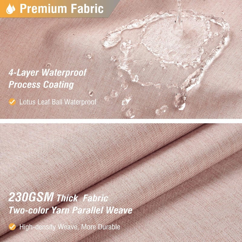 BTTN Blush Fabric Shower Curtain - Linen Textured Weighted Cloth Shower Curtain Set with 12 Plastic Hooks, Machine Washable, Hotel Spa Luxury, Decorative Neutral Bath Curtains for Bathroom, 72x72 - Image 2