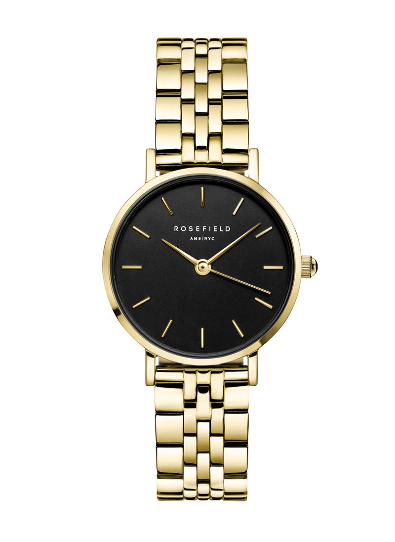 RoseField Rosefield Small Edit Black Steel Gold Women Watch - 26BSG-268  - Image 1