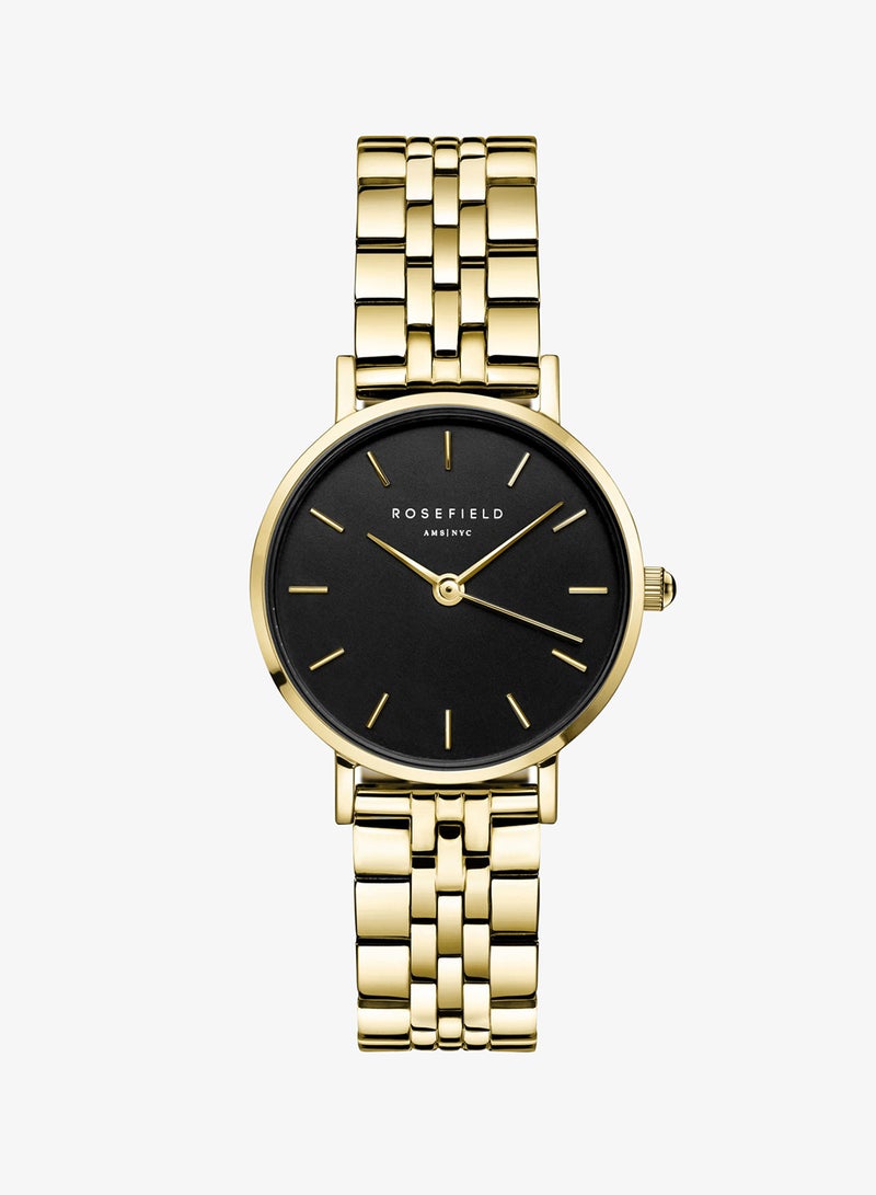 Rosefield Small Edit Black Steel Gold Women Watch - 26BSG-268 - Image 1