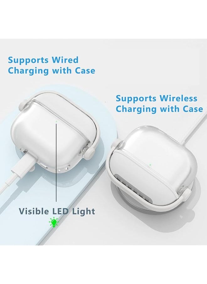 erorex - Tpu Clear Case Compatible With Airpods 4 2024 Wireless Earbuds Safety Lock Cover With Keychain - Image 1