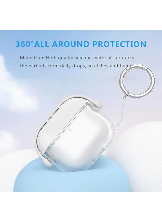 erorex - Tpu Clear Case Compatible With Airpods 4 2024 Wireless Earbuds Safety Lock Cover With Keychain - Image 1