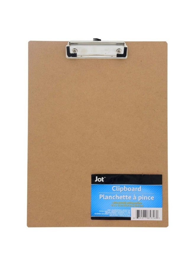 JOT Wooden Clipboards With Metal Clips And Rubber Padding 9X12 In.