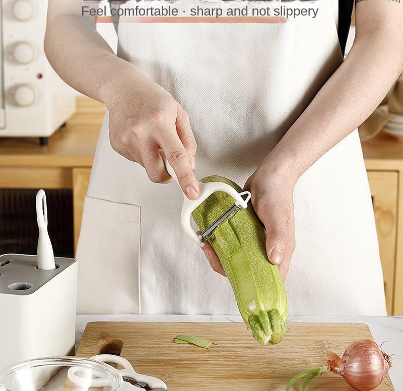 Menrexa 6pcs Kitchen Gadgets Set Includes Kitchen Scissors Paring Knife Whisk Bottle Opener Peeler and Utensil Holder Essential Kitchen Utensils Set for Home Cooking - Image 5