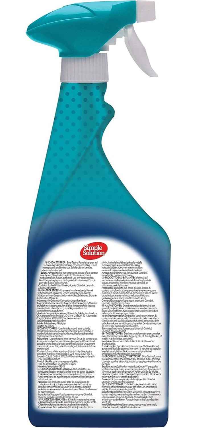 Simple Solution Chew Stopper Spray, Bitter Tasting Formula, 500 ml - Image 2