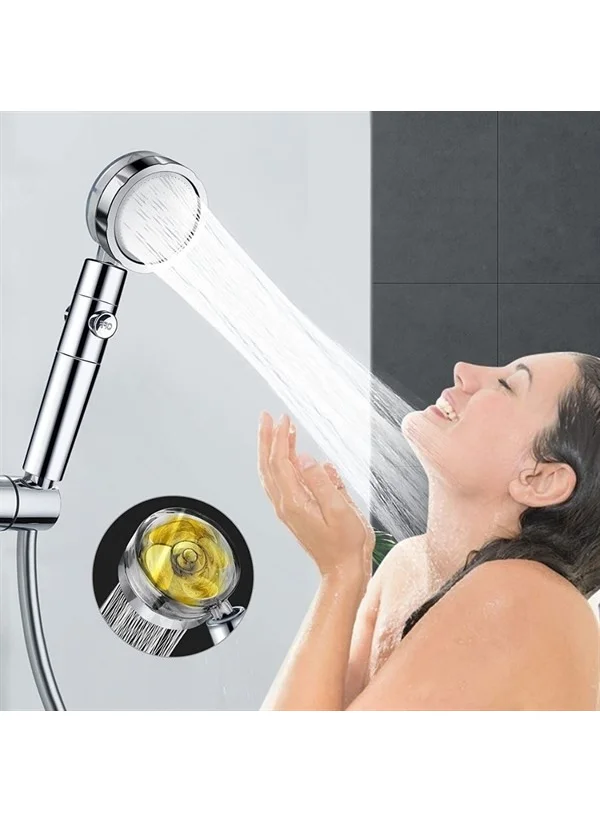 WHB Fan Shower Head - 360 Degree Rotating, Turbo, Cooling Design, Shower Head with Start and Stop Button