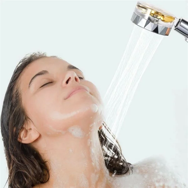 WHB Fan Shower Head - 360 Degree Rotating, Turbo, Cooling Design, Shower Head with Start and Stop Button