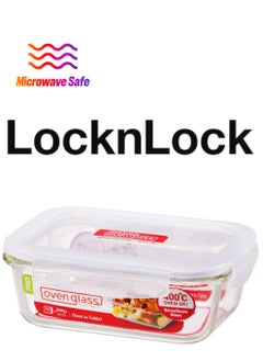 LOCK & LOCK LocknLock 630ml Oven Glass Rectangular Container – Durable, Microwave Safe Food Storage Solution  - Image 1