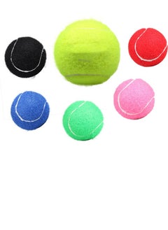 M MIAOYAN 6-Pack Colored Training and Competition Tennis Balls - Yellow/Blue/Black/Pink  - Image 1