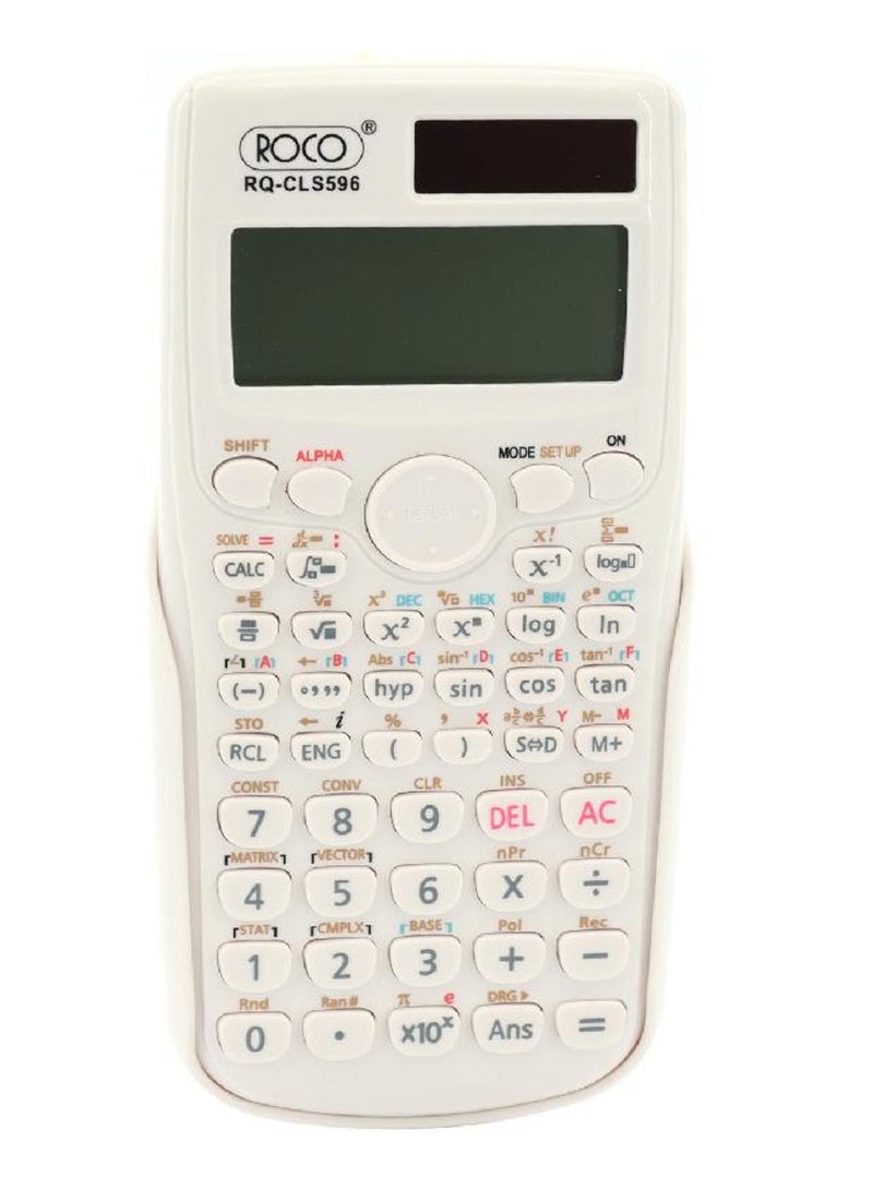 ROCO 12-Digit Function Scientific Calculator With 417 Functions White - Image 1