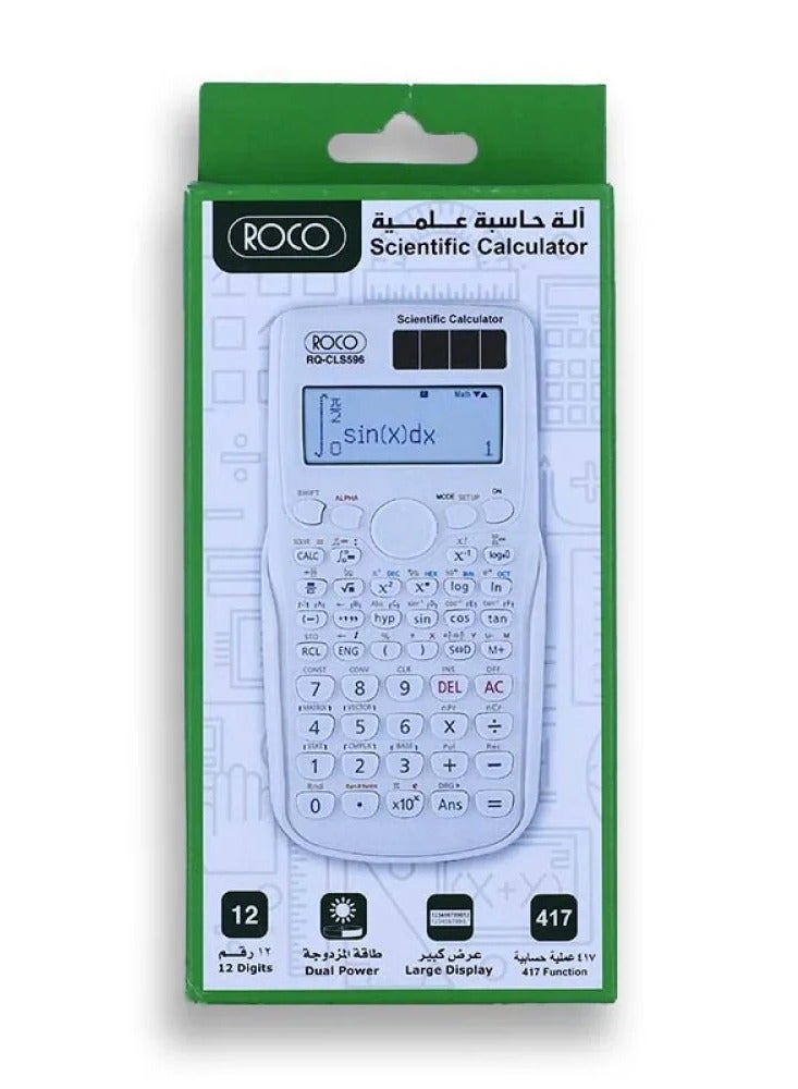 ROCO 12-Digit Function Scientific Calculator With 417 Functions White - Image 3